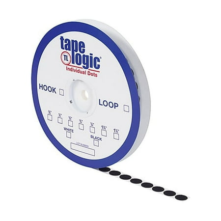 UPC: 0848109033174 | Tape Logic 0.88 in. Black Hook Individual Tape Dots – Pack of 900