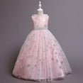 thumbnail image 5 of ATOGUTA Girls Dresses Snowflake Pattern Mesh Princess Long Dress Pink, Sizes 5T-14, 5 of 5