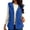 002-Blue, variant on Diufon Womens Fleece Vest Long Sleeveless Hooded Jacket Fall Winter Warm Open Front Outerwear with Pockets