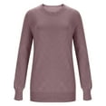 thumbnail image 6 of PUMISAS Long Sleeve Sweater For Wowen Crew Neck Solid Color Sweater Shirt Going Out Fall Shirt Casual Loose Knit Pullover Tops, 6 of 8