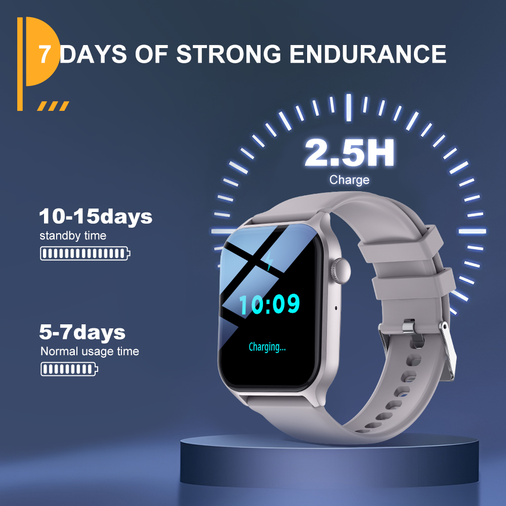 Smart Watches for Women, 4.6CM'' Outdoor Digital Fitness Watch with Multi-Function for Fitness, Daily Use, Compatible with IOS & Android-Pink