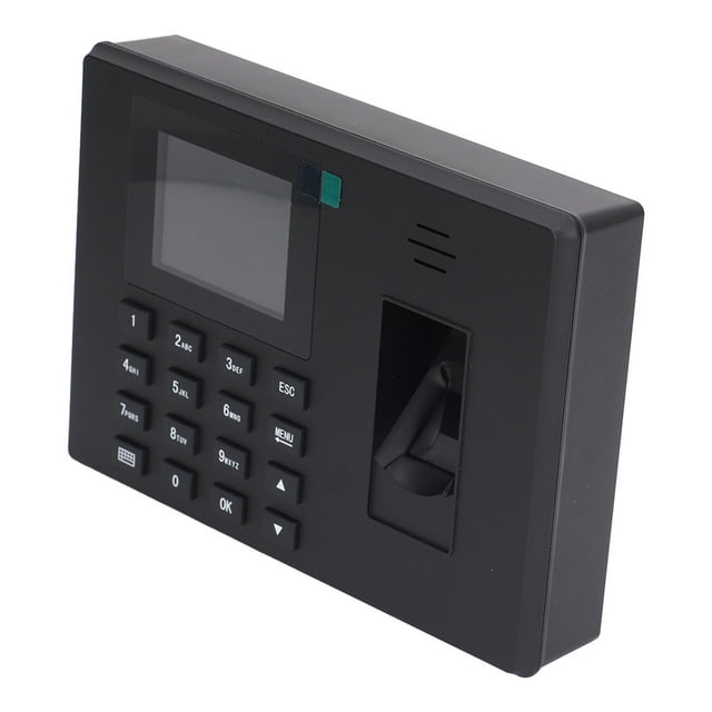 Fingerprint Time Clock, Small Business Employees Attendance Machine Office Fingerprint Time Clock 360 Fingerprint Recognition with Voice Prompt, for Offices, Factories