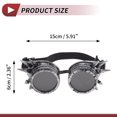 thumbnail image 4 of Ofertas Únicas 1Pc Gafas de Motocicleta Gafas de Montar ABS Gafas de Ciclismo Lente Negra Marco de Tonos Plateados, 4 of 6