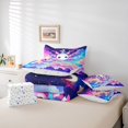 thumbnail image 6 of Manfei 3D Print Amphibian Axolotl 7-Piece Twin Bedding,Cute Salamander Pattern Bedding Comforter Set,Colorful Stars Reversible, 6 of 7