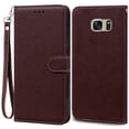 thumbnail image 1 of S7Edge Case For Samsung Galaxy S7 Case Leather Wallet On For Samsung S7 Edge Case Soft Flip Cover For Samsung S7 S 7 Edge Fundas Coffee -Strap For Samsung S7 Edge, 1 of 6