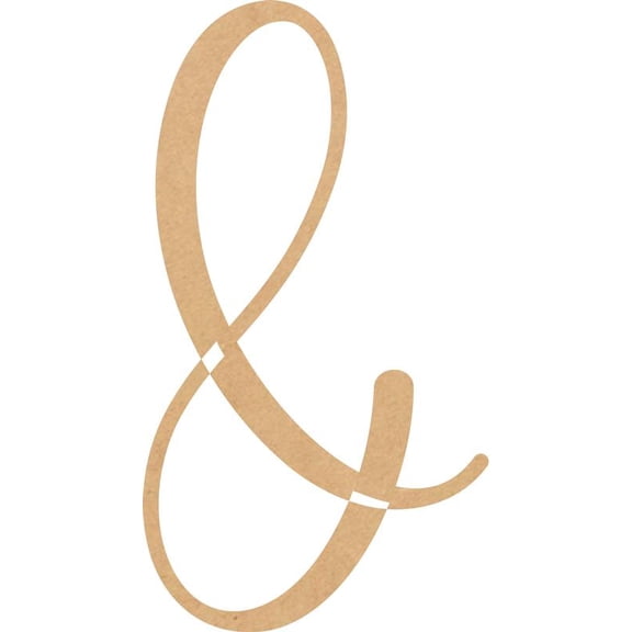 Wood MDF Letter &, Craft Alphabet 7'' Small Home Décor, Buttey Honey Font