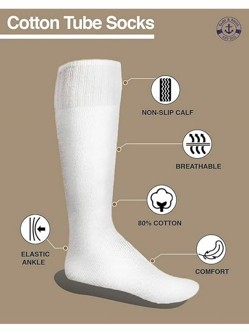 Mens Wholesale Cotton Tube Socks - White Tube Socks For Men