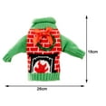 thumbnail image 5 of Christmas Wine Bottle Knitted Ugly Sweater Covers ,Bottle Cover Exquisite Wear Resistant Knitted Fabric Merry Christmas Lovely Wine Bottle Sweater for Home, 5 of 8