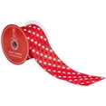 thumbnail image 6 of Red and White Diagonal Hearts Valentine's Day Wired Craft Ribbon 2.5" x 10 Yards, 6 of 6