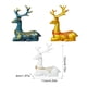 thumbnail image 5 of Ounissouiy Estatuilla decorativa de ciervo, estatua de la suerte, modelo creativo, artesanías, recuerdos personalizados, suministros de Decoración del hogar Azul, 5 of 6