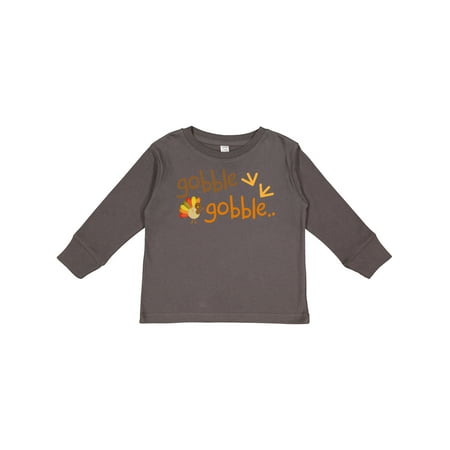 

Inktastic Gobble Gobble Thanksgiving Boys or Girls Long Sleeve Toddler T-Shirt