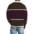 thumbnail image 5 of Kaemgyyd Shirts for Men Striped Button Collared Long Sleeve Shirt Big and Tall Workout Golf Shirts Comfort Spring Tops, 5 of 5