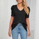 thumbnail image 5 of Camiseta Mujer Camiseta holgada de verano, camiseta sencilla para mujer, ropa informal suave para mujer (negro L) Cgtredaw para Mujer Negro T L, 5 of 8