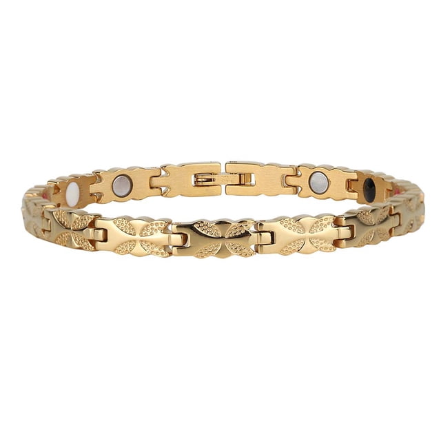 Pulsera de Acero inoxidable Jadeshay joyería de Brazalete de mujer de moda oro