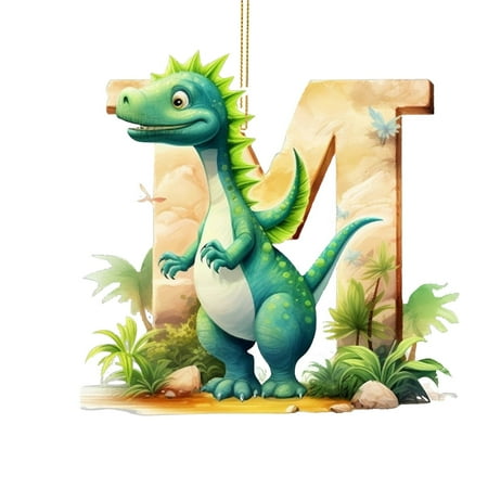 

Dinosaur 26 Letters Acrylic Pendant Home Decoration Car Pendant Backpack Pendant Glass Candy Cane Icicles Christmas Mantel Garland Beads Garland Easter Bunnies Decorative Seashell Garland for Mantle
