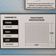 SuperTech 5025 Cabin Air Filter, Replacement Air/Dust Filter for Chrysler Fits select: 2015 RAM 1500, 2007-2017 JEEP PATRIOT