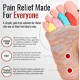 thumbnail image 1 of Foot Alignment Socks with Toe Separators by My Happy Feet | for Men or Women | White (Large), 1 of 5