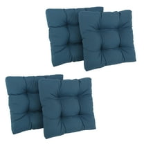 19-inch Squared Twill Tufted Dining Chair Cushion (Set of Four)
