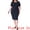 Navy Blue, variant on DARING DIVA Plus Size  Short Sleeve Sheath Solid Dress 2X Dark Green