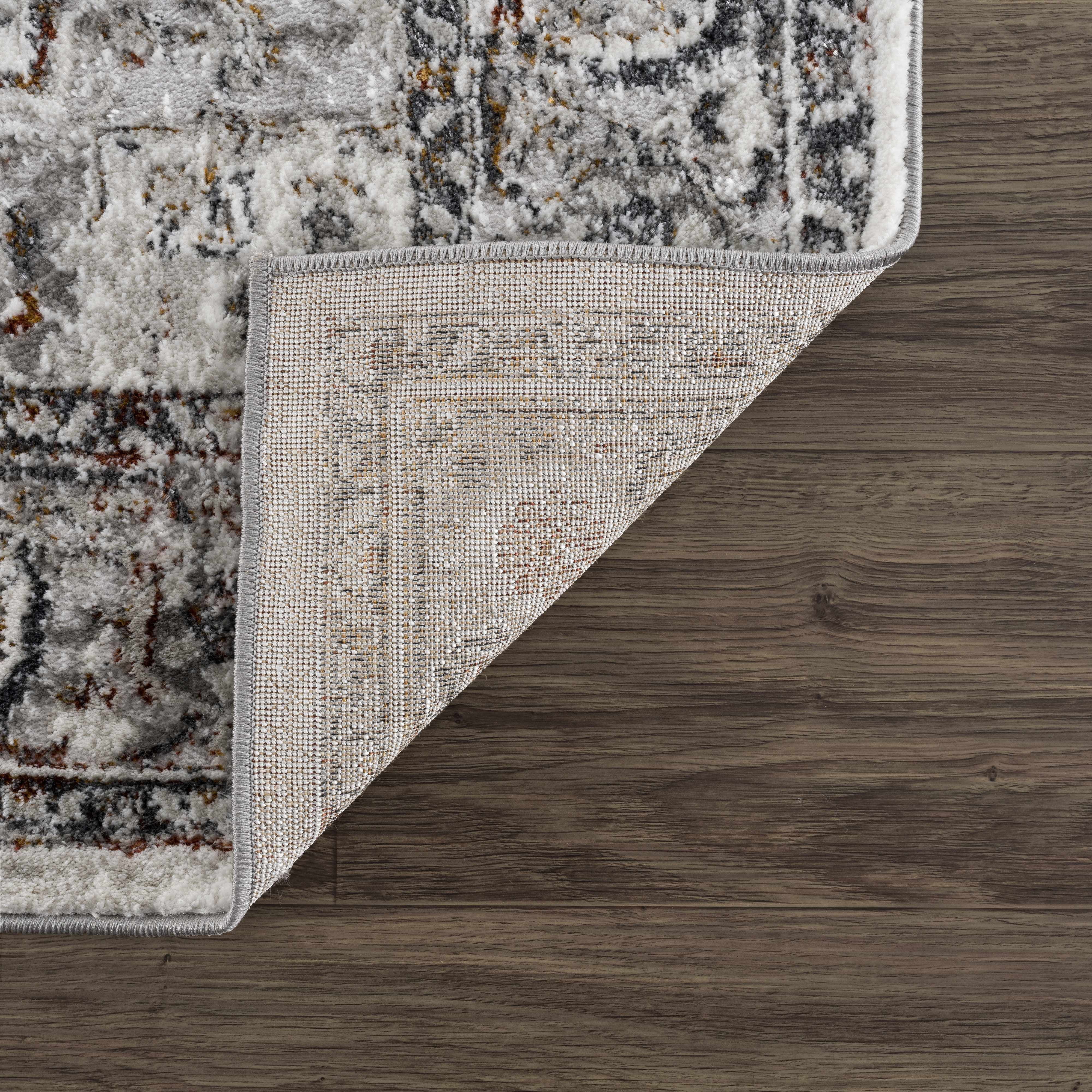Hauteloom Liverpool Traditional Medallion Bedroom Living Room Small Area Rug - Oriental Carpet - Vintage Bohemian Farmhouse - Black, Light Grey, Dark Gray - 2' x 3'