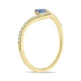 thumbnail image 2 of SZUL Women's 1/4 Carat TW Tanzanite and Diamond V Shape Ring in 10K Yellow Gold, 2 of 6