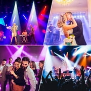 18 Prism LED Moving Head Light 120W DJ Lights Stage Lighting by DMX and Sound Activated Control Spotlight for Disco Party Wedding KTV Club Show,2pcs