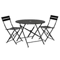 thumbnail image 4 of Carolina Classics  30" Folding Metal Bistro Table with Umbrella Hole in Black, 4 of 4