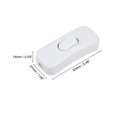 thumbnail image 2 of Uxcell AC 250V 2A Interruptor de cable en línea blanco para lámpara de escritorio 2 paquetes, 2 of 5