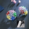 thumbnail image 5 of Multicolor CZ Flower Half Round Earrings Necklace Set Fashion 925 Silver Jewelry, 5 of 8