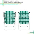 thumbnail image 3 of SalonMore Patio Folding Web Lawn Chair Set Beach Chair Portable Camping Chair Green, 3 of 6