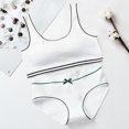 thumbnail image 4 of Wuxian Little Girls Bralette Matching Girls Underwear Set Crop Cami Training Bras For Girls With Fashionable Girls Panties Bra,White, 4 of 4