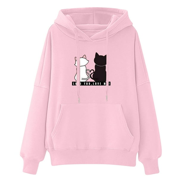 Sudadera con capucha de otoño invierno para mujer Jersey Tops Manga larga Cómodo Pompotops gfhjh6732