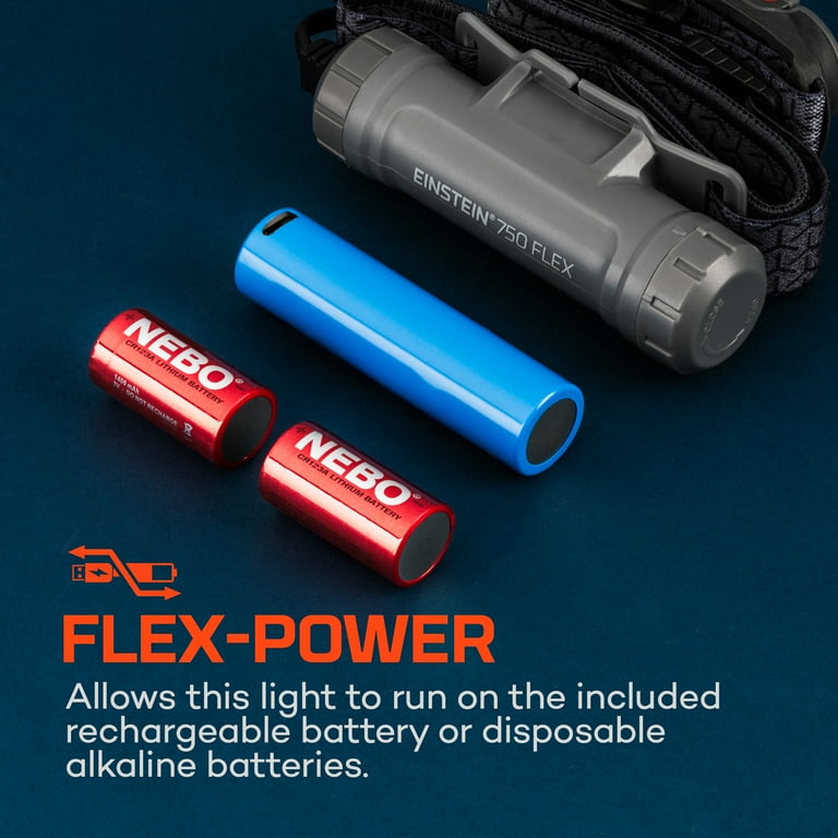 NEBO Einstein 750 Lumen LED Gray Flex Headlamp - Walmart.com