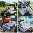 thumbnail image 6 of Golf Cart Seat Covers for 2 Seater,Pink Floral Blue Microfiber Cart Seat Towel Blanket,Farmhouse Botanical Vintage Leaves Absorbent Breathable Non Slip Bench Seats Protector for Golf Course 51"x31", 6 of 9