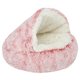 thumbnail image 1 of Cama de felpa para mascotas, cojín redondo para gatos, cesta para casa de gatos, bolsa de dormir (rosa 50*50cm), 1 of 6