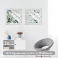 thumbnail image 2 of EUWBSSR 2Pcs Square Wall Mirror Decor ,Vintage Rustic Square Mirror ,Wall-Mounted Mirrors , 30x30cm Wood Wall Mirrors Set for Living Room Bathroom Bedroom, 2 of 9