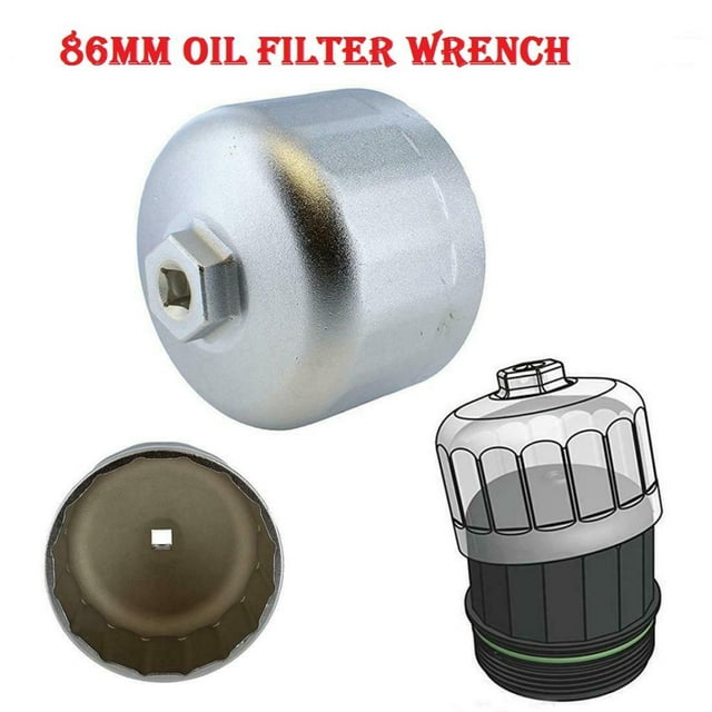 Llave giratoria de filtro de aceite Baoblaze 86 mm y 16 para professional