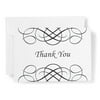 Wilton Black & White Calligraphy Thank You Cards, 50 Count