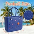 thumbnail image 2 of Waterproof Rubber Beach Tote Bag, Extra Large Sandproof Pool Bag for Women, Easy to Clean Portable Handbag for Travel, Comes with Waterproof Bag and 7 Cartoon Accessories  (Royal Blue), 2 of 7