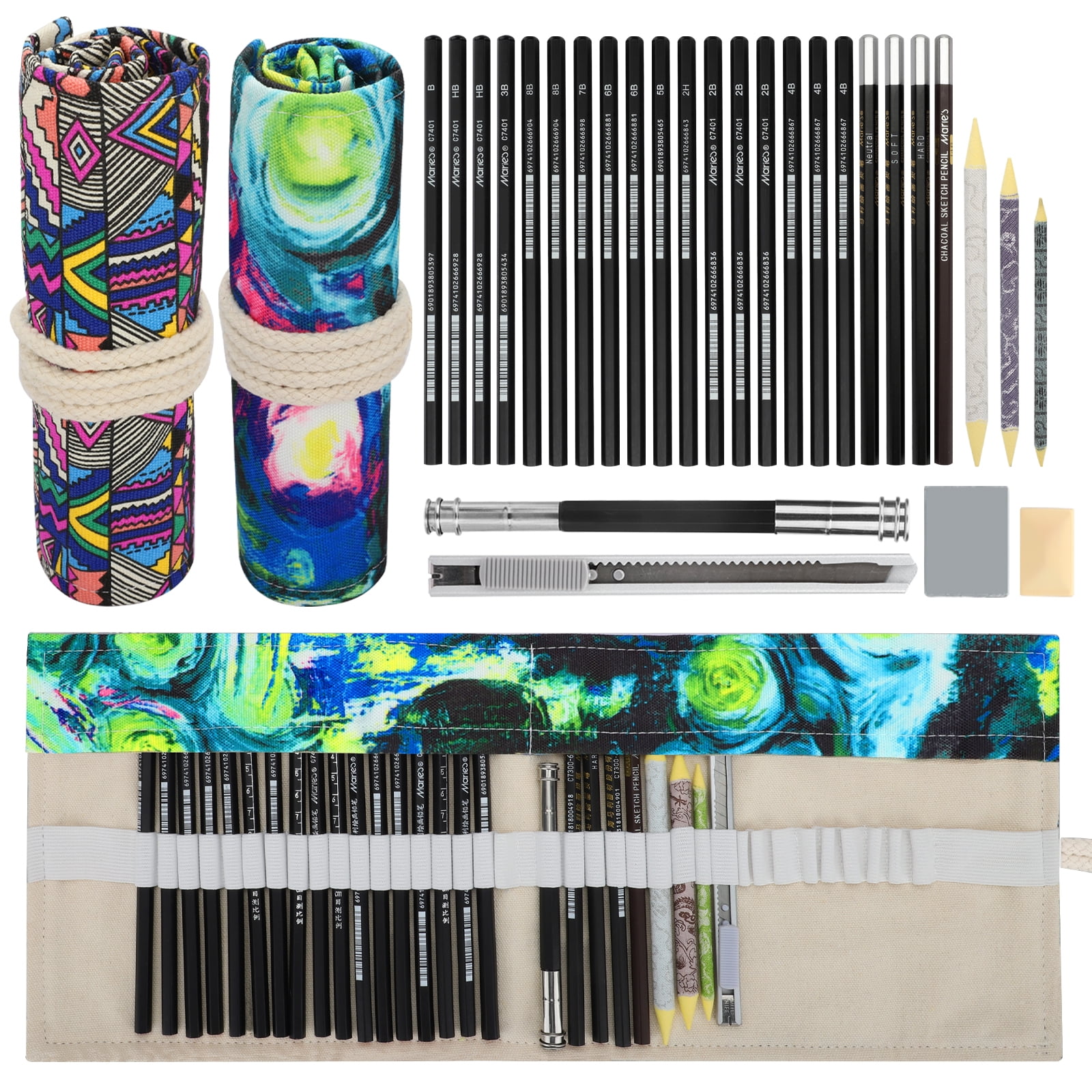 TSV 29 Pieces Professional Sketching & Drawing Art Tool Kit with