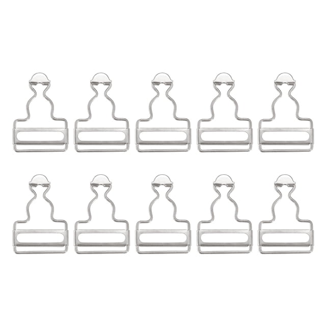 Unique Bargains Overall Buckles, 10 Pack Retro Metal Suspender Replacement Buckles 32mm