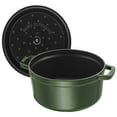 thumbnail image 5 of Staub Cast Iron 5.5-qt Round Cocotte - Basil, 5 of 11