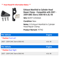 thumbnail image 2 of Exhaust Manifold to Cylinder Head Repair Clamp - Compatible with 2007 - 2009 GMC Sierra 3500 HD 6.0L V8 2008, 2 of 3