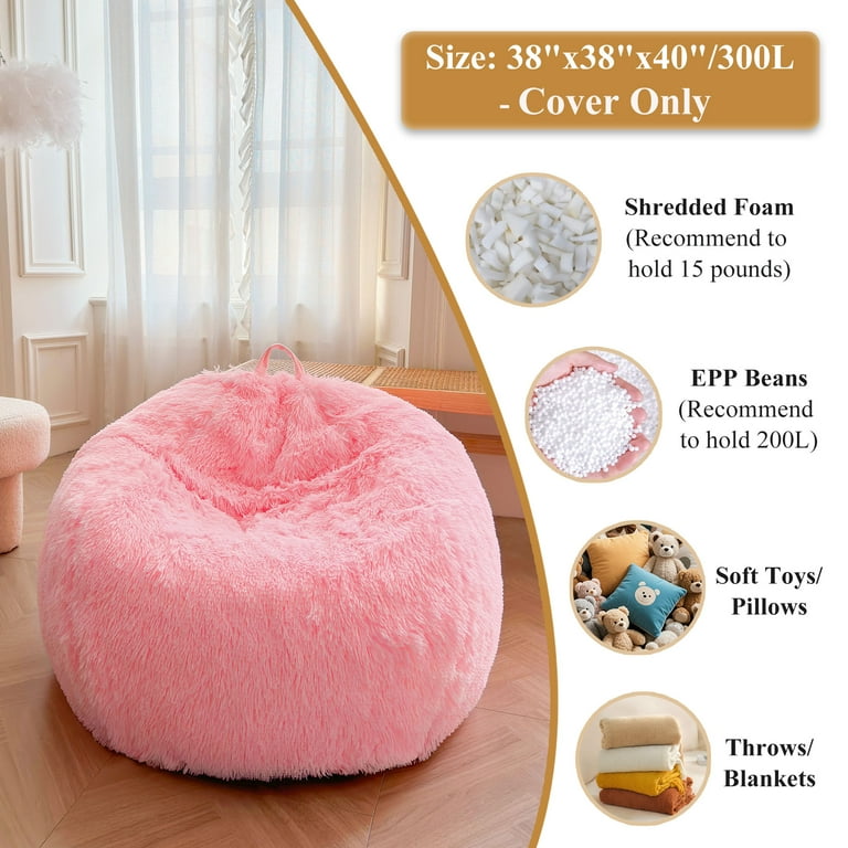 Bag Refill Bean Bag Stuffing Amazon XeGe Faux Fur Comfy Bean Bag