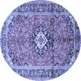 thumbnail image 1 of Ahgly Company Indoor Round Medallion Blue Traditional Area Rugs, 4' Round, 1 of 4