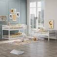 thumbnail image 3 of Twin over Twin over Twin Triple Bunk Bed,White, 3 of 9