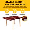 thumbnail image 4 of Red Black Boho Table Cloths for 3 Foot Rectangle Tables, Vintage Ethnic Tribe Abstract Art Retro Patio Waterproof Elastic Fitted Tablecloths, Washable Rectangular Table Cover for Camping, 4 of 8
