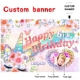 thumbnail image 2 of Banner de decoración de cumpleaños con dicódigos de unicornio para niñas, 2 of 7