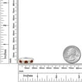 thumbnail image 6 of Gem Stone King 925 Silver and 10K Yellow Gold Lab Grown Diamond and Red Garnet Wedding-Bands Ring for Women | 1.55 Cttw | Round 4MM | Gemstone April Birthstone | Size 8, 6 of 6