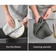 thumbnail image 4 of YAOMOBB Dish Towel Cleaning Waffle Design Microfiber Rag Oil Absorbent Kitchen Gadget, 4 of 7